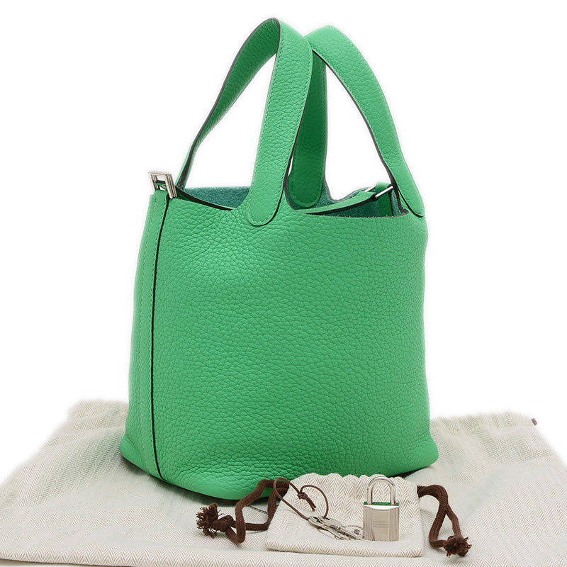 ピコタンロック PM 18 トリヨン ヴェールコミック シルバー金具 B刻印 ハンドバッグ