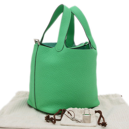 ピコタンロック PM 18 トリヨン ヴェールコミック シルバー金具 B刻印 ハンドバッグ