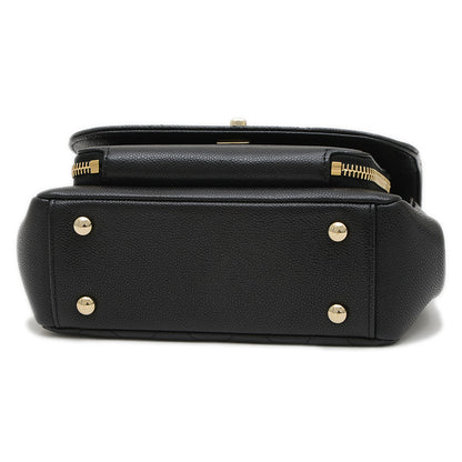 ビジネスアフィニティ チェーンショルダー キャビアスキン ブラック A93749 ハンドバッグ