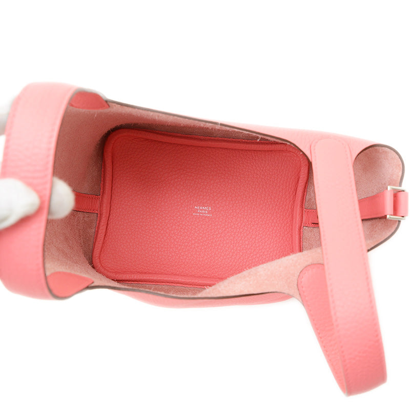 ピコタンロックPM 18 トリヨン ローズアザレ シルバー金具 K刻印 ハンドバッグ