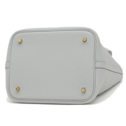 ピコタンロックMM 22 トリヨン ブルーグラシエ ゴールド金具 W刻印 ハンドバッグ