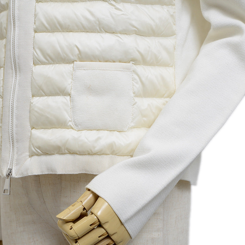 MAGLIA TRICOT ALLA COREANA ダウンカーディガン アイボリー レディース Mサイズ ダウンジャケット