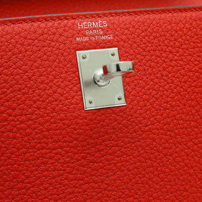 ケリー25 内縫い トゴ ルージュラデュー シルバー金具 K刻印 ハンドバッグ