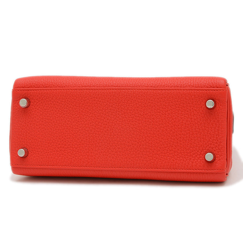 ケリー25 内縫い トゴ ルージュラデュー シルバー金具 K刻印 ハンドバッグ