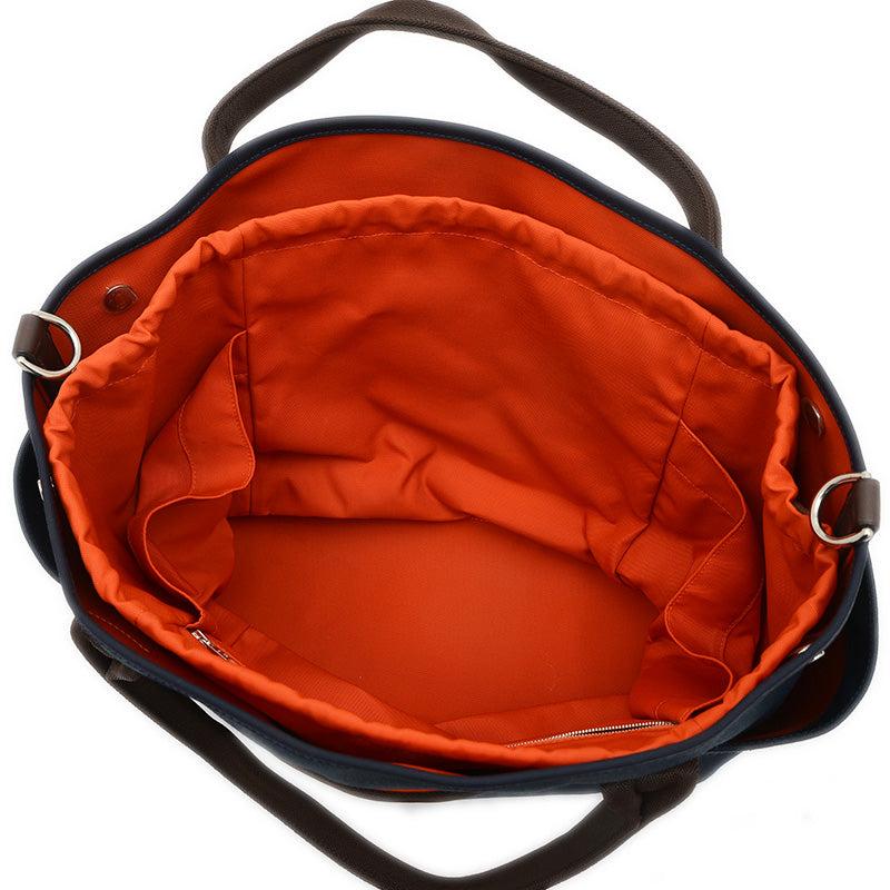 サック ド パンサージュ 2WAYバッグ キャンバス ネイビー C刻印 トートバッグ