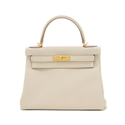 ケリー28 内縫い トゴ クレ ゴールド金具 W刻印 ハンドバッグ