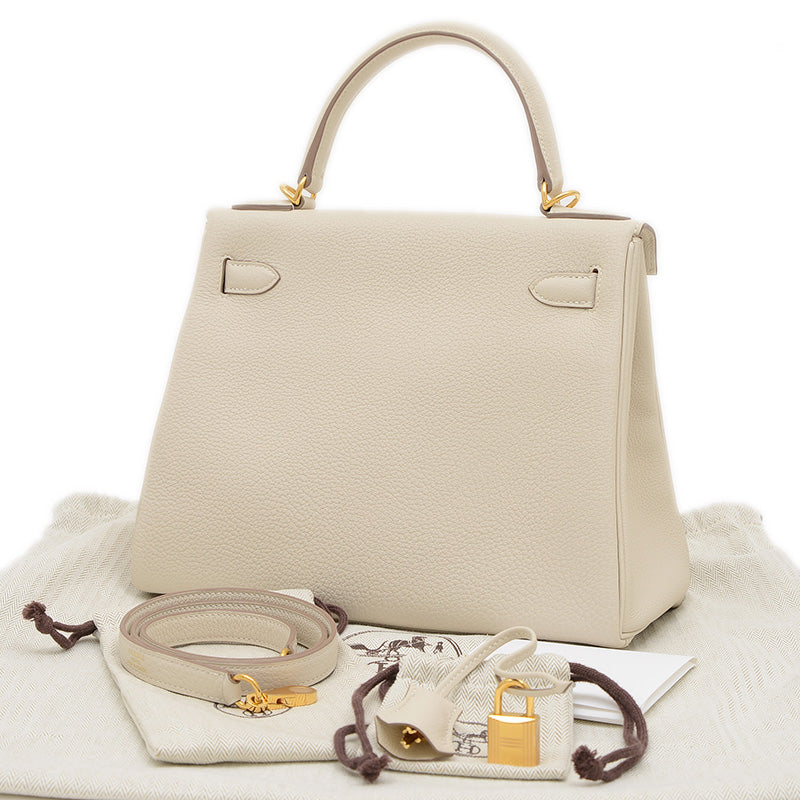 ケリー28 内縫い トゴ クレ ゴールド金具 W刻印 ハンドバッグ