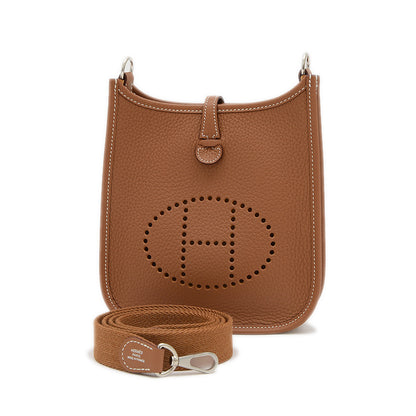 エブリンTPM トリヨン ゴールド シルバー金具 K刻印 ロングストラップ ショルダーバッグ