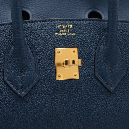 バーキン25 トゴ ブルードプリュス ゴールド金具 B刻印 ハンドバッグ