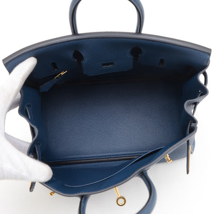 バーキン25 トゴ ブルードプリュス ゴールド金具 B刻印 ハンドバッグ