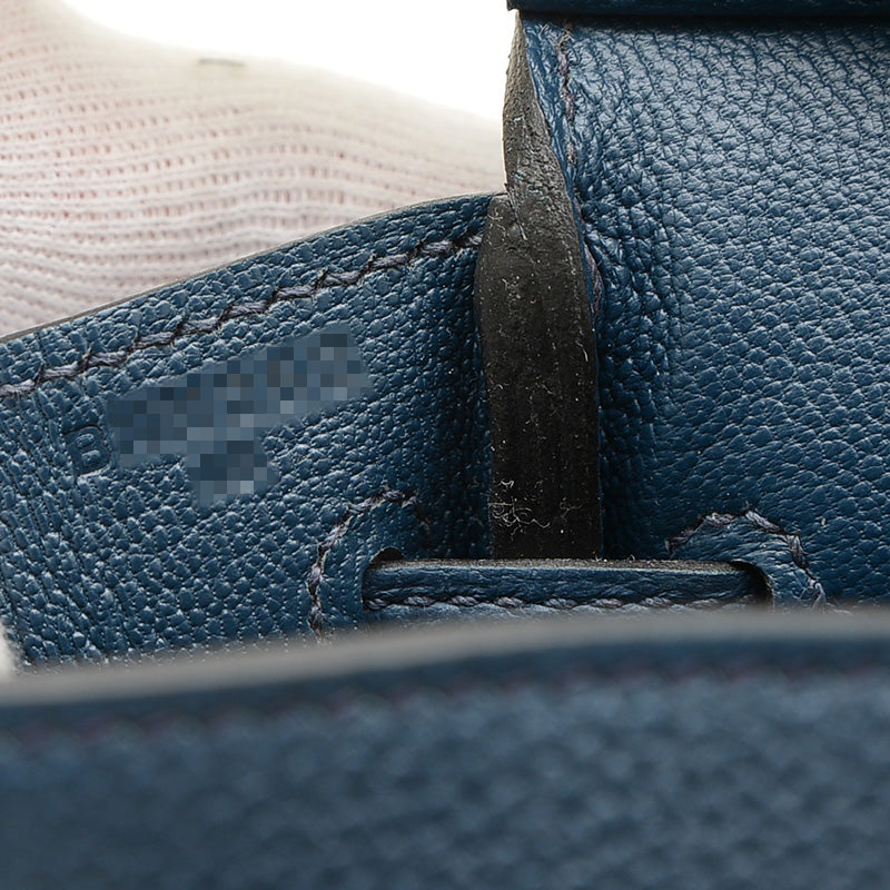 バーキン25 トゴ ブルードプリュス ゴールド金具 B刻印 ハンドバッグ