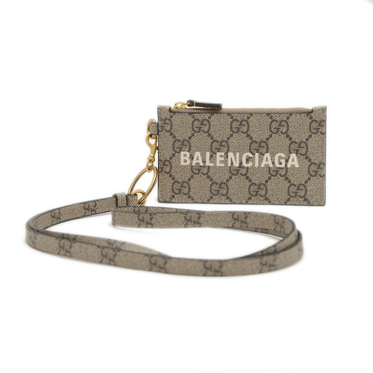 バレンシアガ ザ ハッカープロジェクト ネックストラップ付 コインケース 681706 コインケース