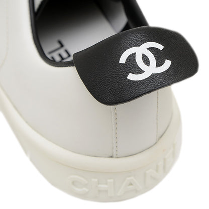 ココマーク スニーカー レザー ホワイト #36 G34085 スニーカー