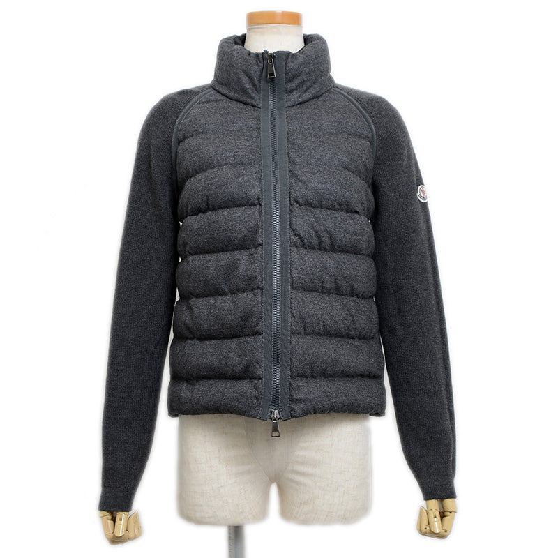 MAGLIONE TRICOT CARDIGAN ダウンジャケット グレー レディース Sサイズ ダウンジャケット