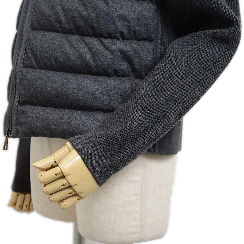 MAGLIONE TRICOT CARDIGAN ダウンジャケット グレー レディース Sサイズ ダウンジャケット