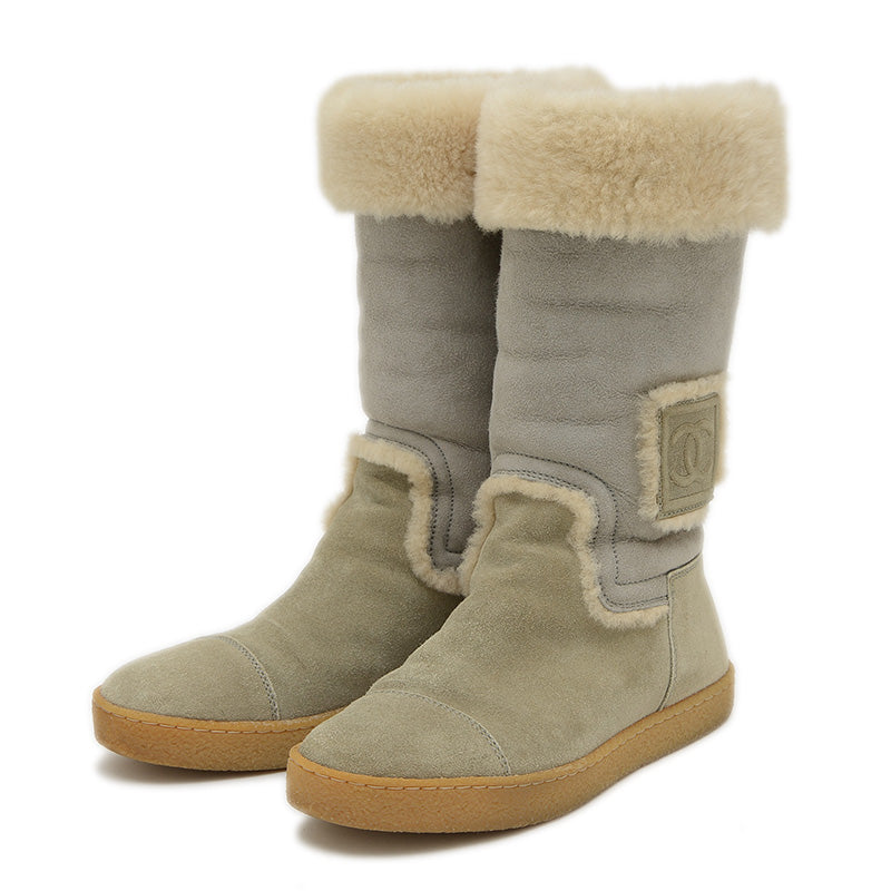 ココマーク スポーツライン ムートンブーツ グレー #36 G26539 ブーツ