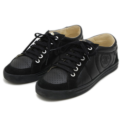 ココマーク スニーカー レザー ブラック レディース サイズ35 G29917 スニーカー