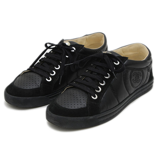 ココマーク スニーカー レザー ブラック レディース サイズ35 G29917 スニーカー