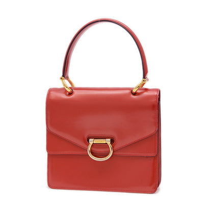 ガンチーニ　ハンドバッグ カーフ レッド ハンドバッグ