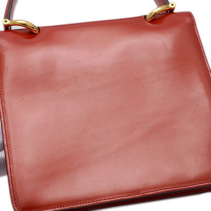 ガンチーニ　ハンドバッグ カーフ レッド ハンドバッグ