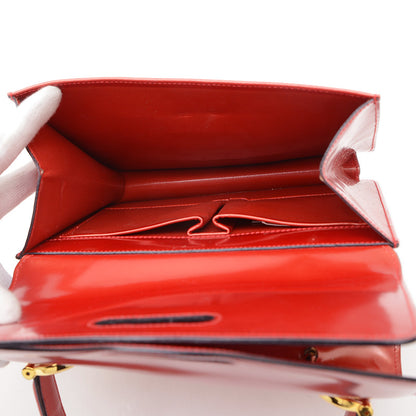 ガンチーニ　ハンドバッグ カーフ レッド ハンドバッグ