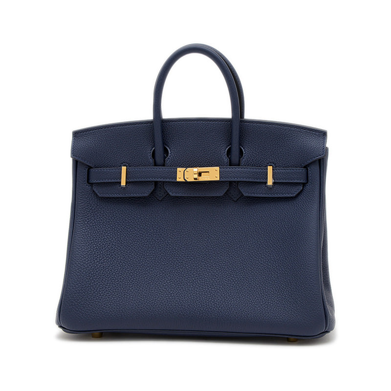 バーキン25 トゴ ブルーネイビー ゴールド金具 K刻印 ハンドバッグ