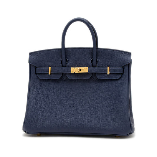 バーキン25 トゴ ブルーネイビー ゴールド金具 K刻印 ハンドバッグ