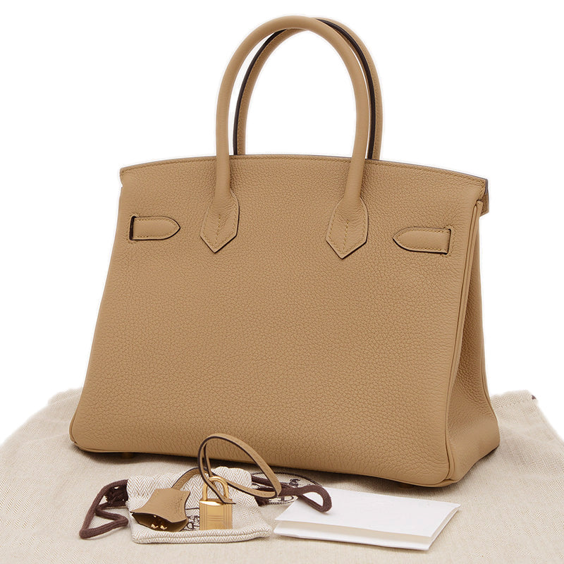 バーキン30 トゴ プシエール シャンパンゴールド金具 K刻印 ハンドバッグ