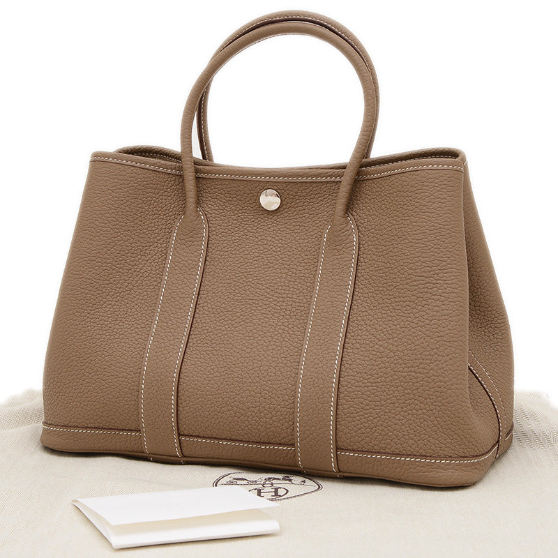 ガーデンパーティTPM 30 ネゴンダ エトゥープ W刻印 トートバッグ