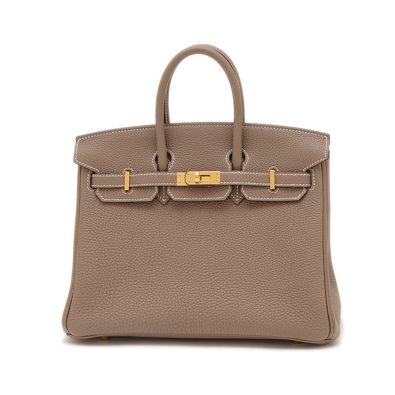 バーキン25 トゴ エトゥープ ゴールド金具 B刻印 ハンドバッグ