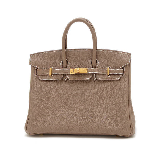 バーキン25 トゴ エトゥープ ゴールド金具 B刻印 ハンドバッグ