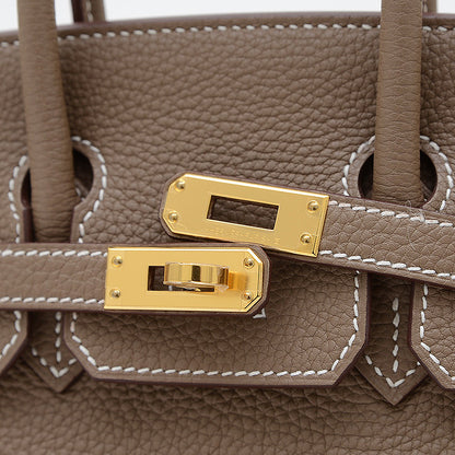 バーキン25 トゴ エトゥープ ゴールド金具 B刻印 ハンドバッグ