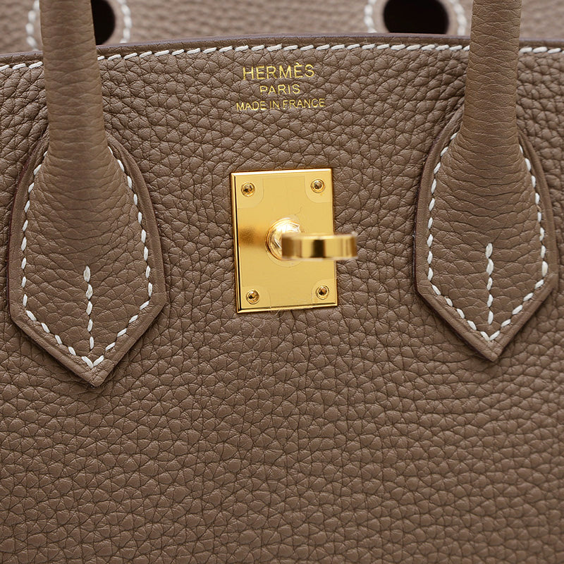 バーキン25 トゴ エトゥープ ゴールド金具 B刻印 ハンドバッグ