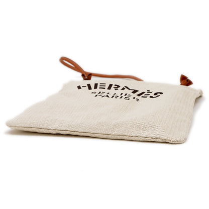 サックアリーヌMM トワルシェブロン/バレニア ナチュラル/ブラウン W刻印 ショルダーバッグ