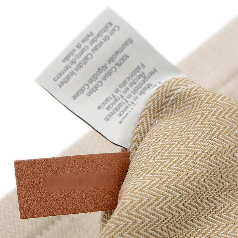 サックアリーヌMM トワルシェブロン/バレニア ナチュラル/ブラウン W刻印 ショルダーバッグ