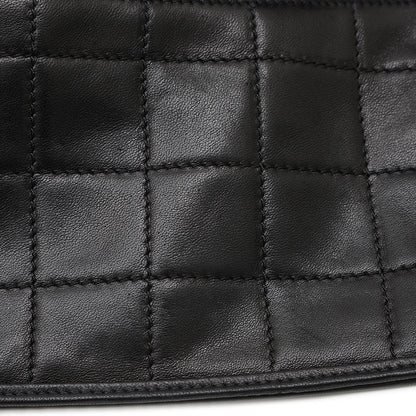 チョコバー チェーンショルダー ラムスキン ブラック ゴールド金具 ショルダーバッグ