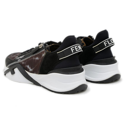フロー スニーカー ナイロン/レザー ブラック/ブラウン メンズ 8サイズ スニーカー