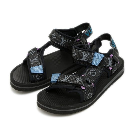 パナマライン サンダル ナイロン/ラバー ブラック モノグラム メンズ ７サイズ サンダル