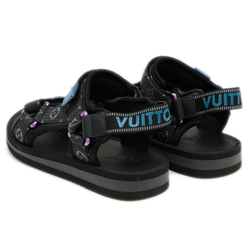 パナマライン サンダル ナイロン/ラバー ブラック モノグラム メンズ ７サイズ サンダル