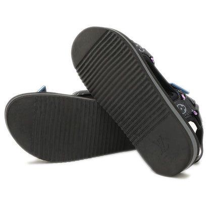 パナマライン サンダル ナイロン/ラバー ブラック モノグラム メンズ ７サイズ サンダル