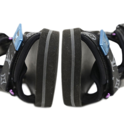 パナマライン サンダル ナイロン/ラバー ブラック モノグラム メンズ ７サイズ サンダル