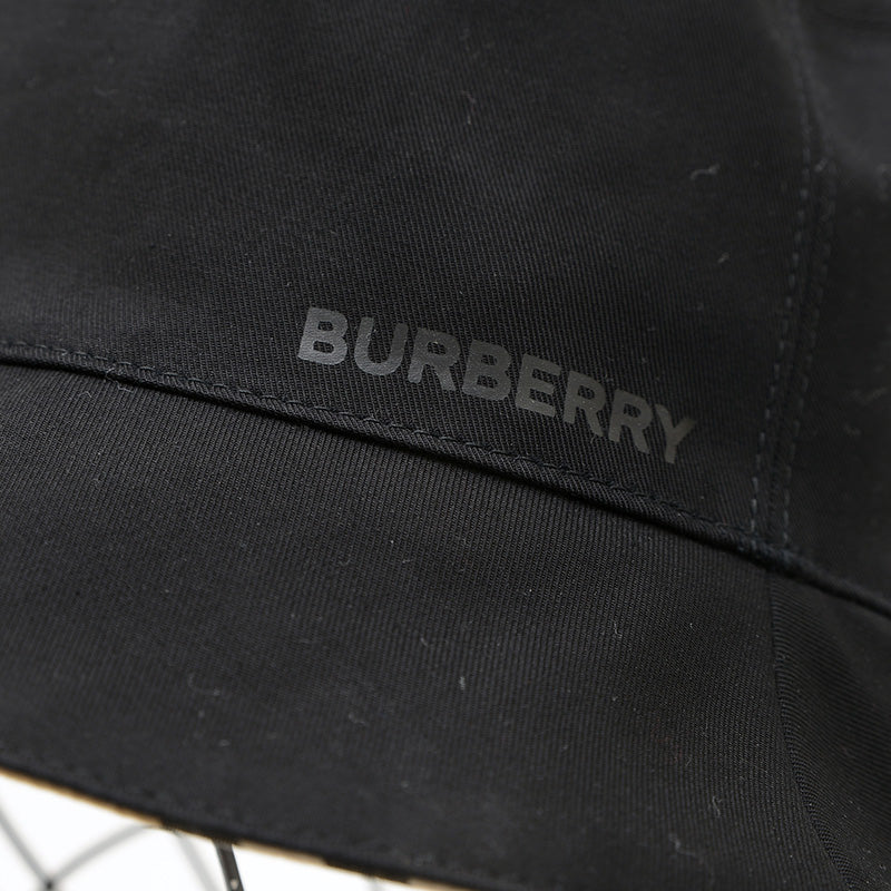 リバーシブル バケットハット アイコンストライプ コットン ベージュ ハット