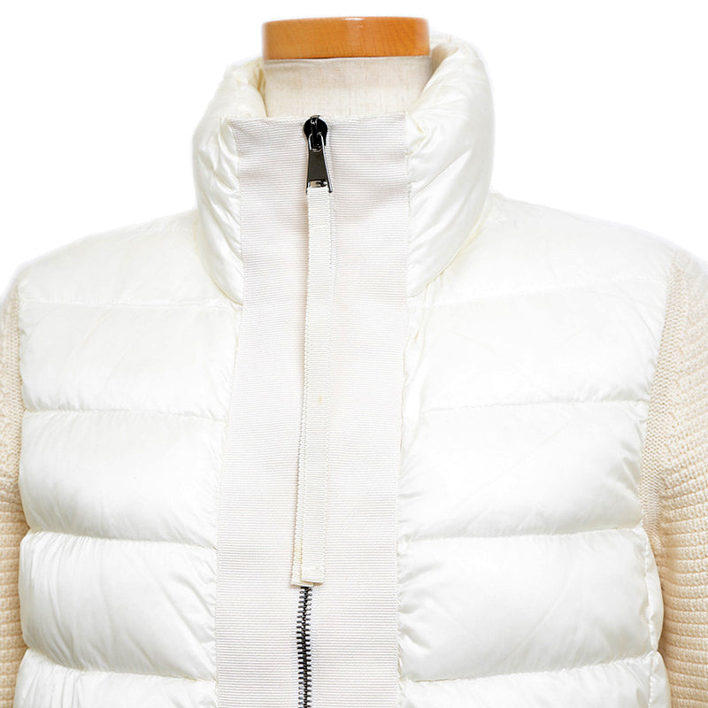MAGLIONE TRICOT CARDIGAN ダウンジャケット ホワイト #XS ダウンジャケット