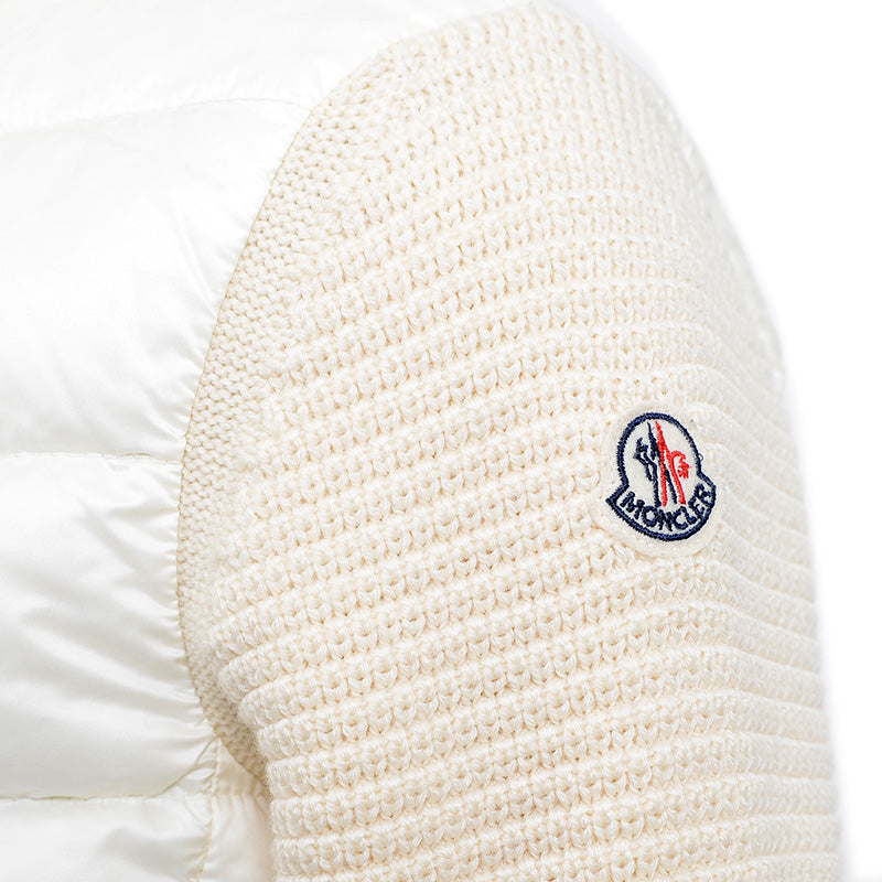 MAGLIONE TRICOT CARDIGAN ダウンジャケット ホワイト #XS ダウンジャケット