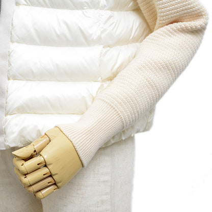 MAGLIONE TRICOT CARDIGAN ダウンジャケット ホワイト #XS ダウンジャケット