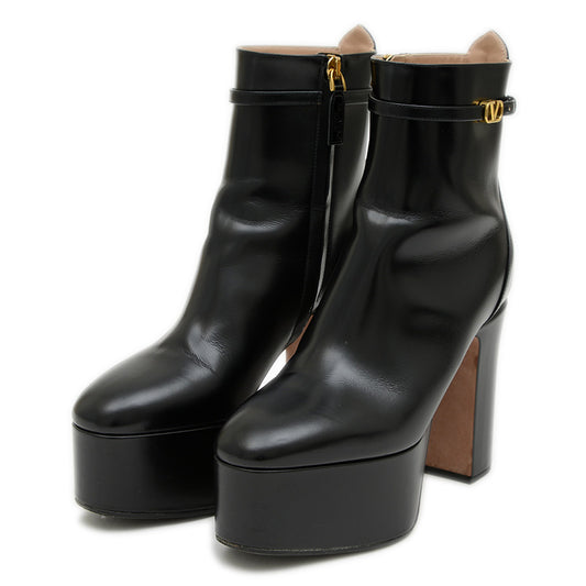 ショートブーツ レザー ブラック レディース 36.5サイズ ブーツ