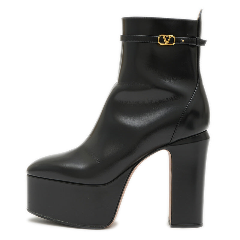 ショートブーツ レザー ブラック レディース 36.5サイズ ブーツ