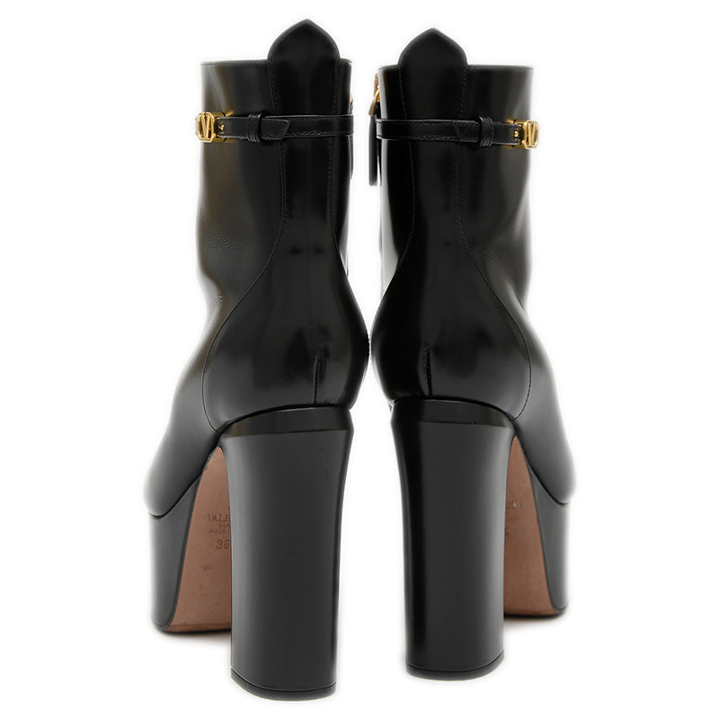 ショートブーツ レザー ブラック レディース 36.5サイズ ブーツ