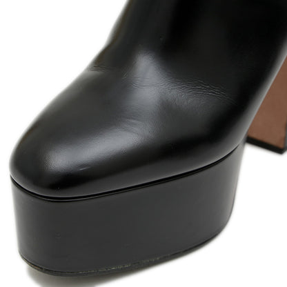 ショートブーツ レザー ブラック レディース 36.5サイズ ブーツ