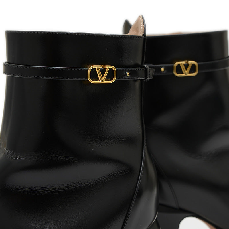 ショートブーツ レザー ブラック レディース 36.5サイズ ブーツ